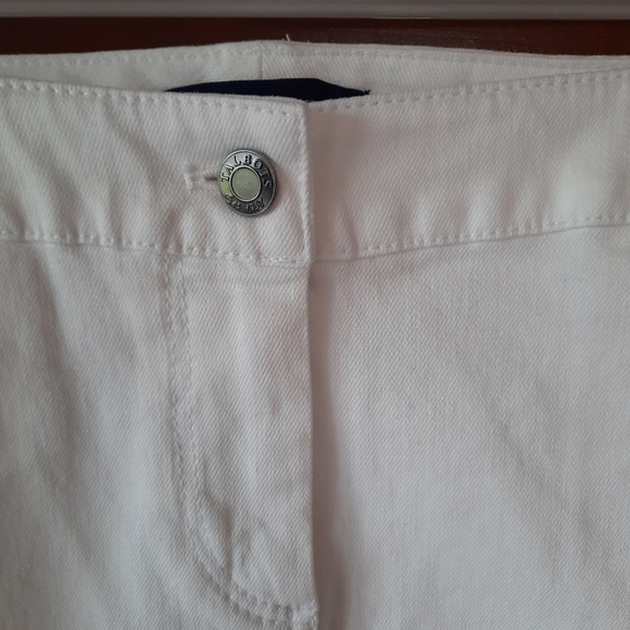 NWT Talbots Petites white denim jean skirt size 8P - Picture 2 of 10